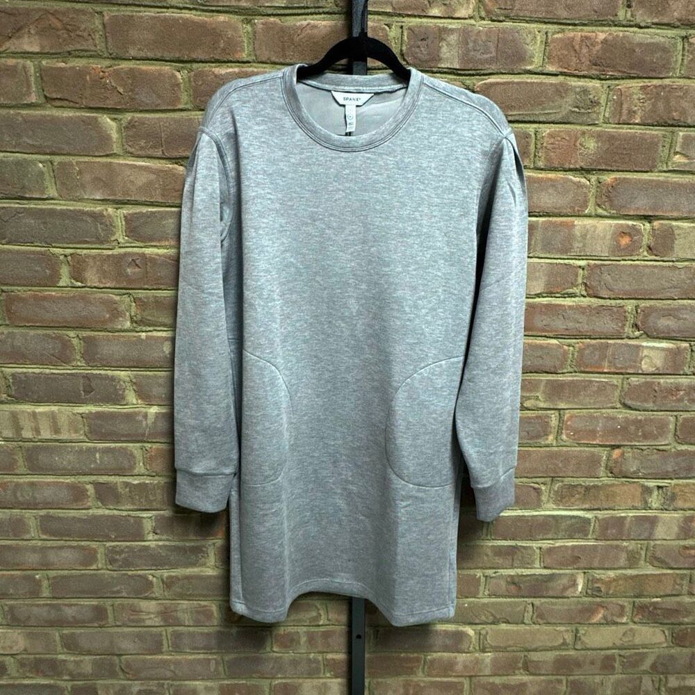 Spanx Air Essentials Dress Mid Grey Long Sleeve Size Small NEW - Picture 4 of 7